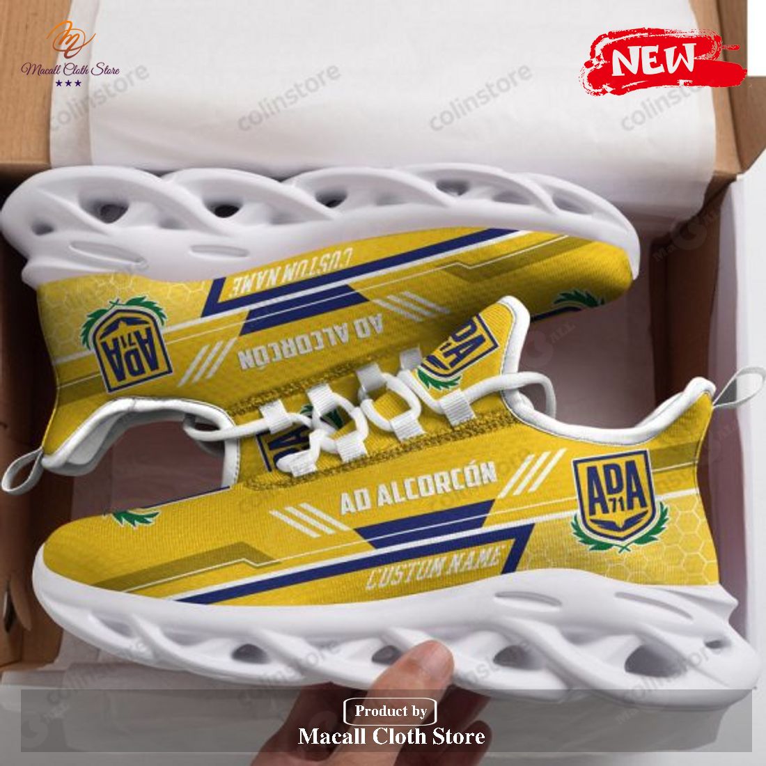 Personalized Name AD Alcorcon Running Sports Shoes For Men Women Football Fan Max Soul Sneakers