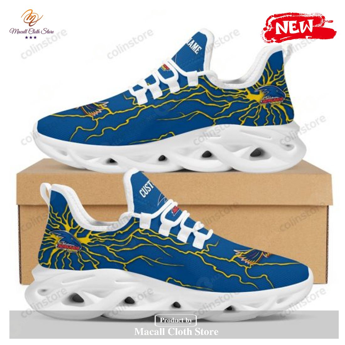Personalized Name Adelaide Crows Stylish Graffiti Personality Max Soul Shoes AFL Max Soul Sneakers