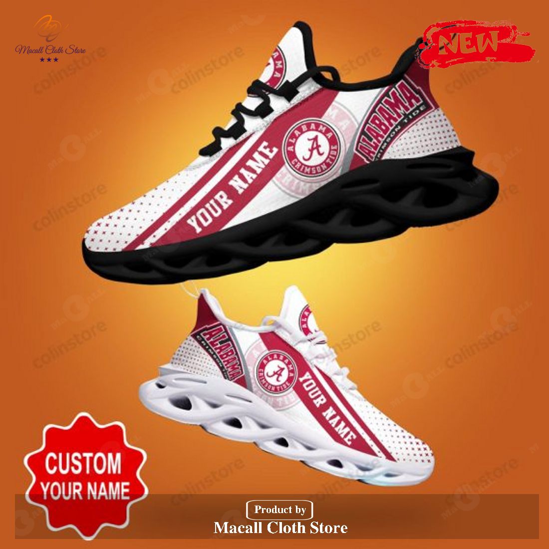 Personalized Name Alabama Crimson Tide New Trending Gift For Sport Lovers  Max Soul Sneakers