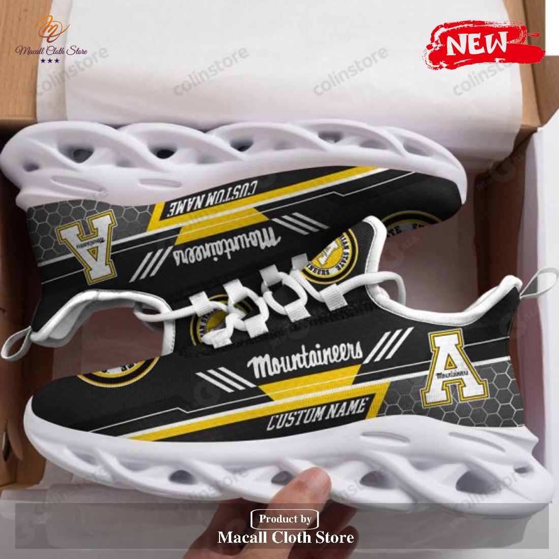 Personalized Name Appalachian State Mountaineers Running Sports Shoes For Football Fan Max Soul Sneakers Personalized Name Appalachian State Mountaineers Running Sports Shoes For Football Fan Max Soul Sneakers
