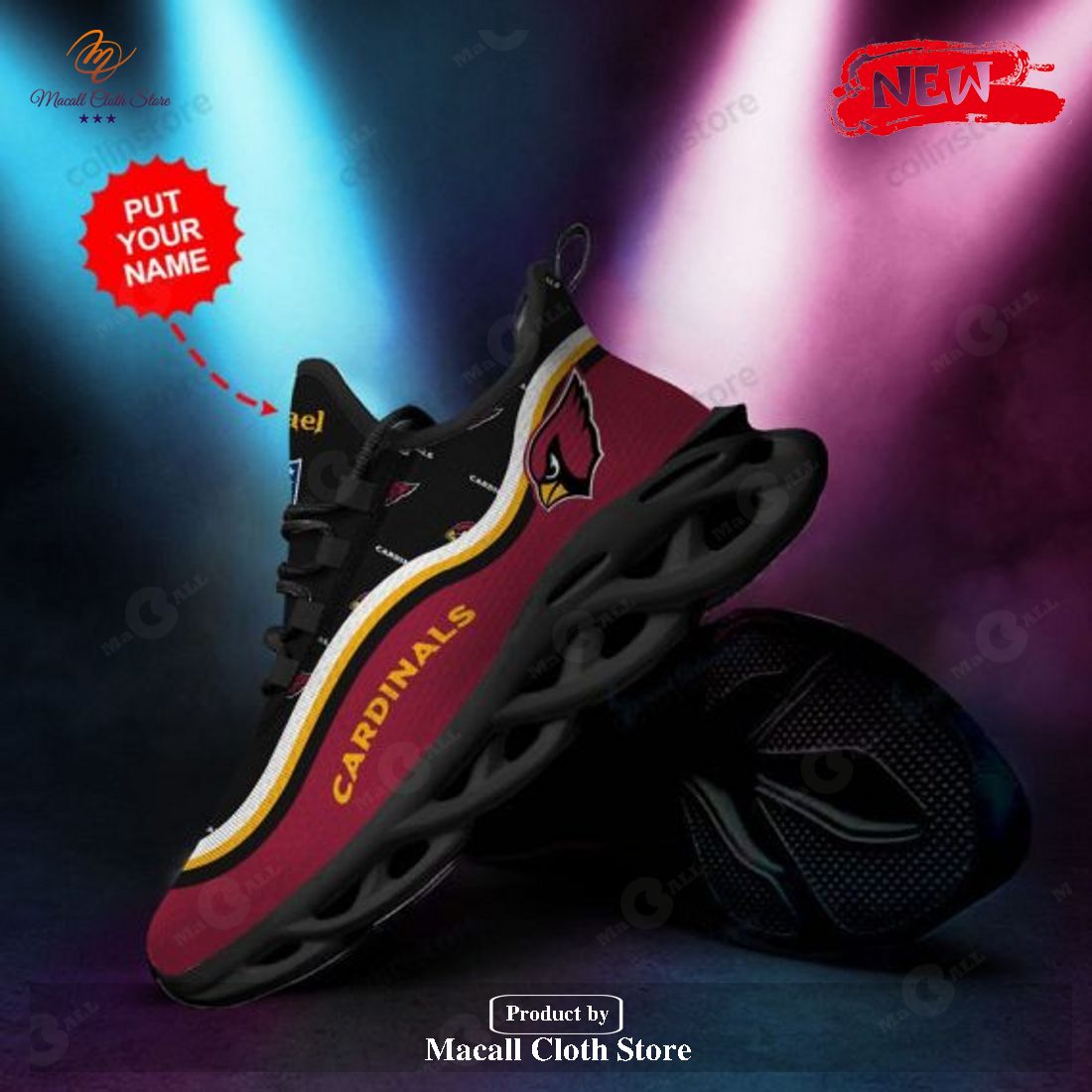 Personalized Name Arizona Cardinals For Men Women Running Max Soul Sneakers Personalized Name Arizona Cardinals For Men Women Running Max Soul Sneakers