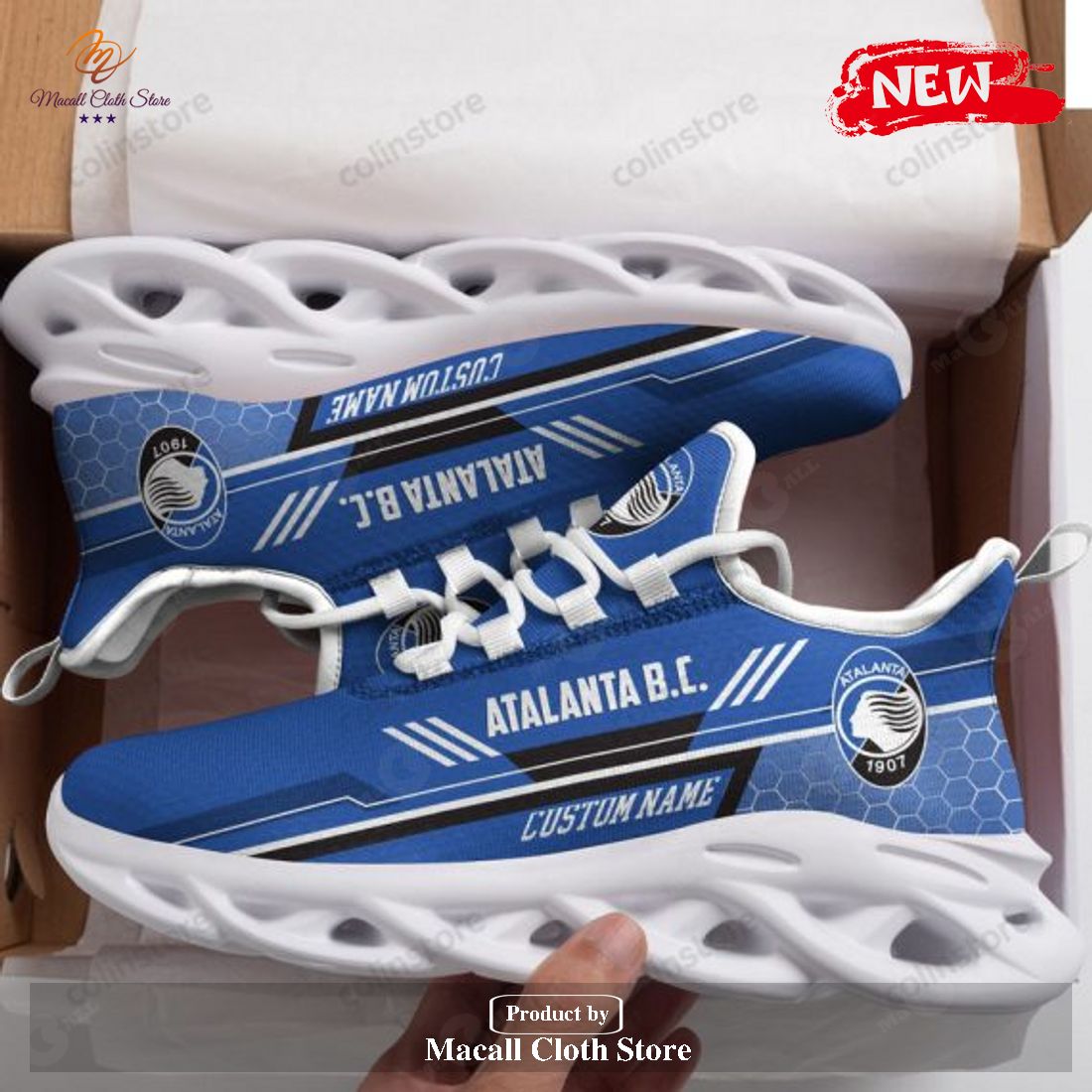 Personalized Name Atalanta B.C s Running Sports Shoes For Men Women Football Fan Max Soul Sneaker Shoes