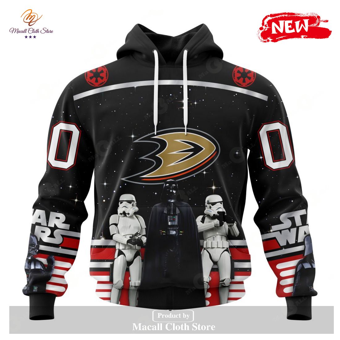 Personalized NHL Anaheim Ducks Special Star Wars Black Design May The 4th Be With You Hoodie Sweatshirt 3D Personalized NHL Anaheim Ducks Special Star Wars Black Design May The 4th Be With You Hoodie Sweatshirt 3D