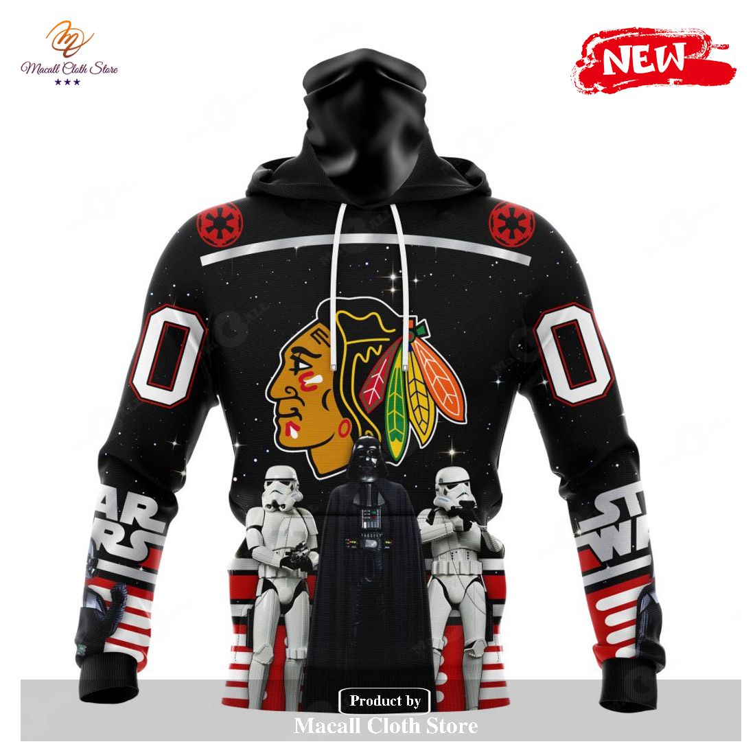 Gearhumans 3D S.W x Chicago BlackHawks May The 4th Be With You Custom