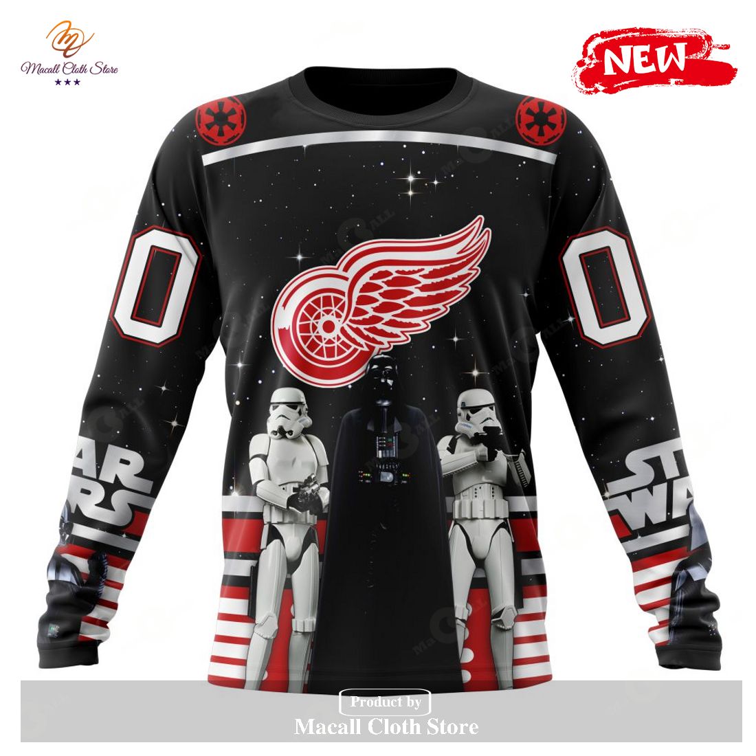 Personalized NHL Detroit Red Wings Special Star Wars Design May