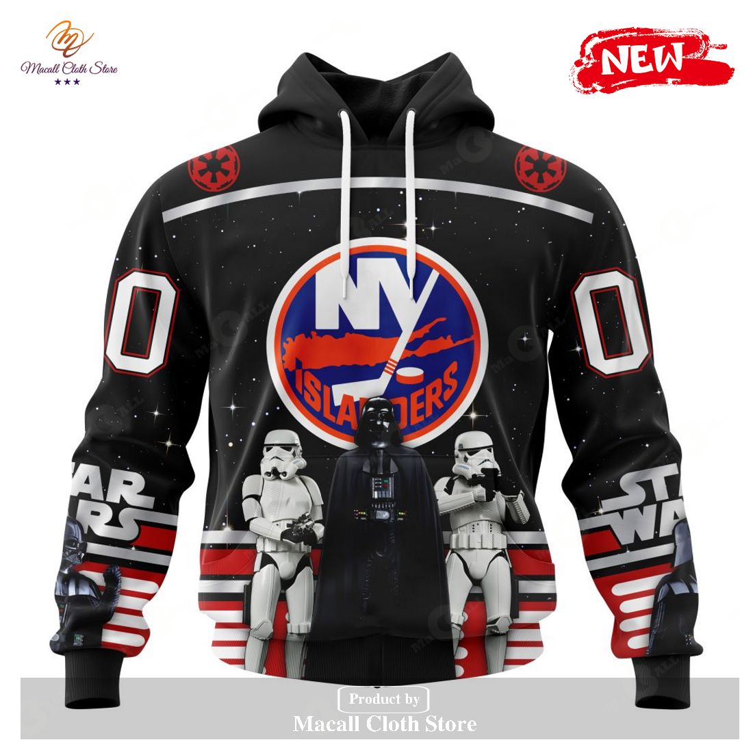 Personalized NHL New York Islanders Special Star Wars Black Design May The 4th Be With You Hoodie Sweatshirt 3D Personalized NHL New York Islanders Special Star Wars Black Design May The 4th Be With You Hoodie Sweatshirt 3D