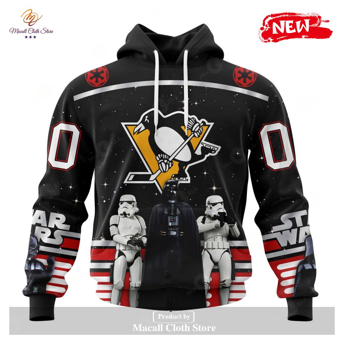 Personalized NHL Pittsburgh Penguins Special Star Wars Black Design May The 4th Be With You Hoodie Sweatshirt 3D Personalized NHL Pittsburgh Penguins Special Star Wars Black Design May The 4th Be With You Hoodie Sweatshirt 3D