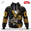 Personalized NHL Pittsburgh Penguins Special Blue Design Fight Ovarian Cancer Hoodie Sweatshirt 3D