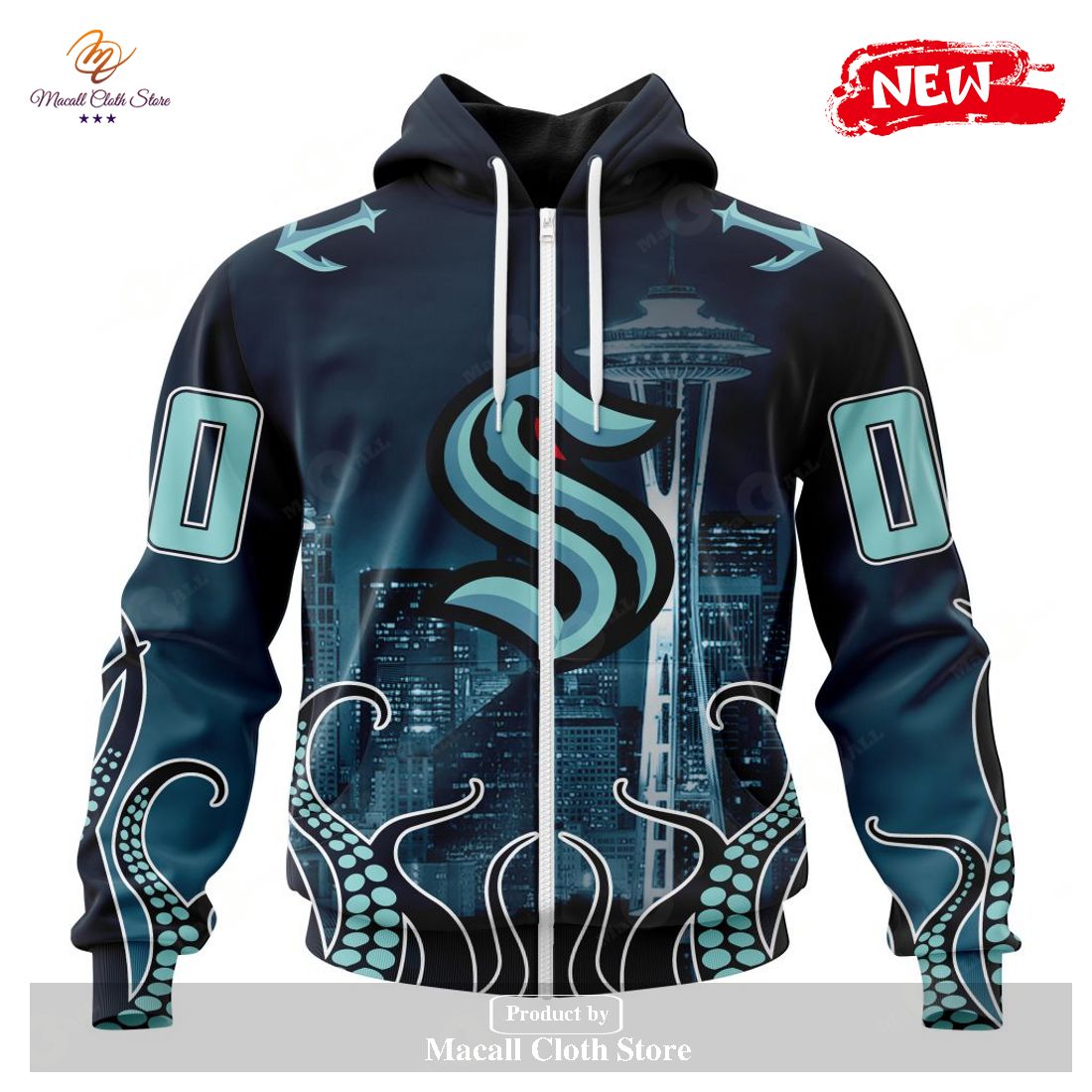 Personalized NHL Seattle Kraken Special Design With Space Needle Hoodie Sweatshirt 3D
