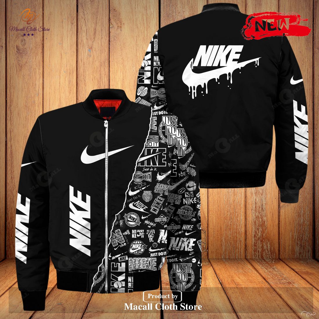 Nike Black Fashion Full Pattern Luxury Design Hoodie Sweatshirt 3D And ...