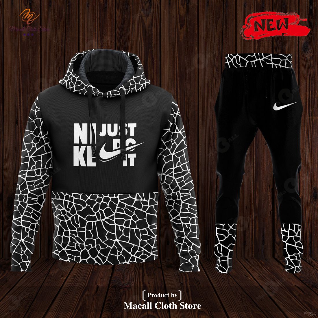 Nike Black Fashion Just Do It Special Luxury Design Hoodie Sweatshirt 3D And Pants