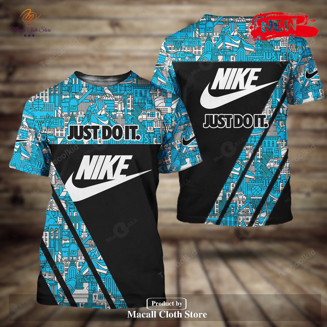 Nike Blue Fashion Just Do It Luxury Design Hoodie Sweatshirt 3D And Pants