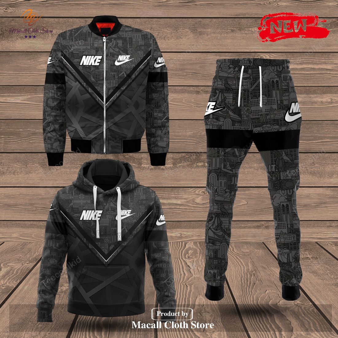 Nike Fashion Black Full Options Hot Trending Hoodie Sweatshirt 3D And Pants