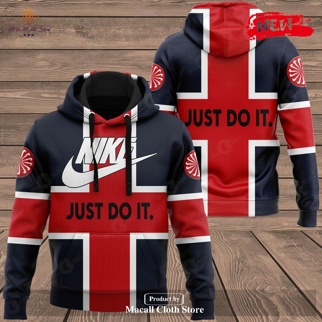 Nike Fashion Red Full Option Just Do It Luxury Design Hoodie Sweatshirt 3D And Pants