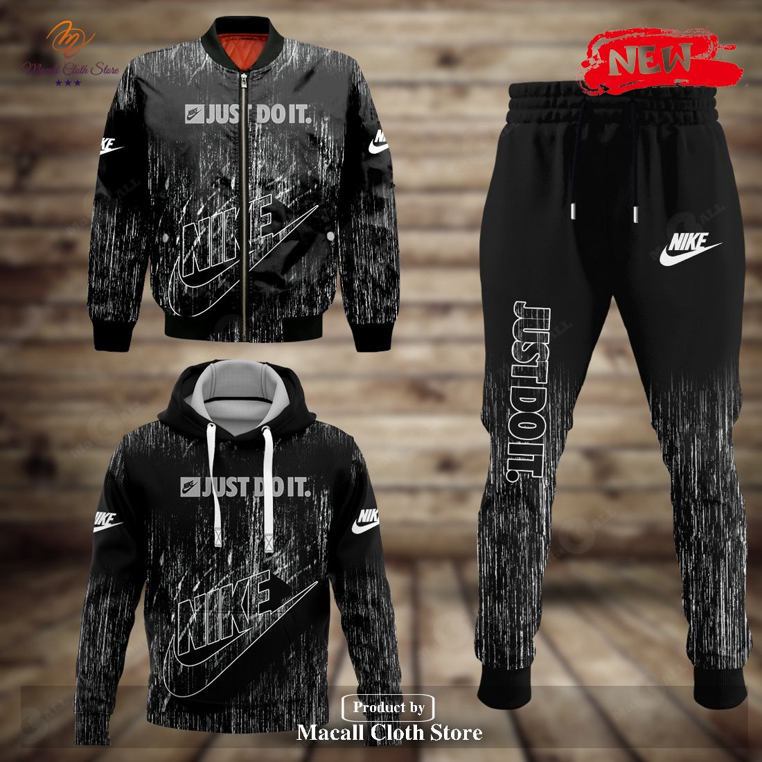Nike Gray Fashion Just Do It Hot Luxury Design Hoodie Sweatshirt 3D And Pants