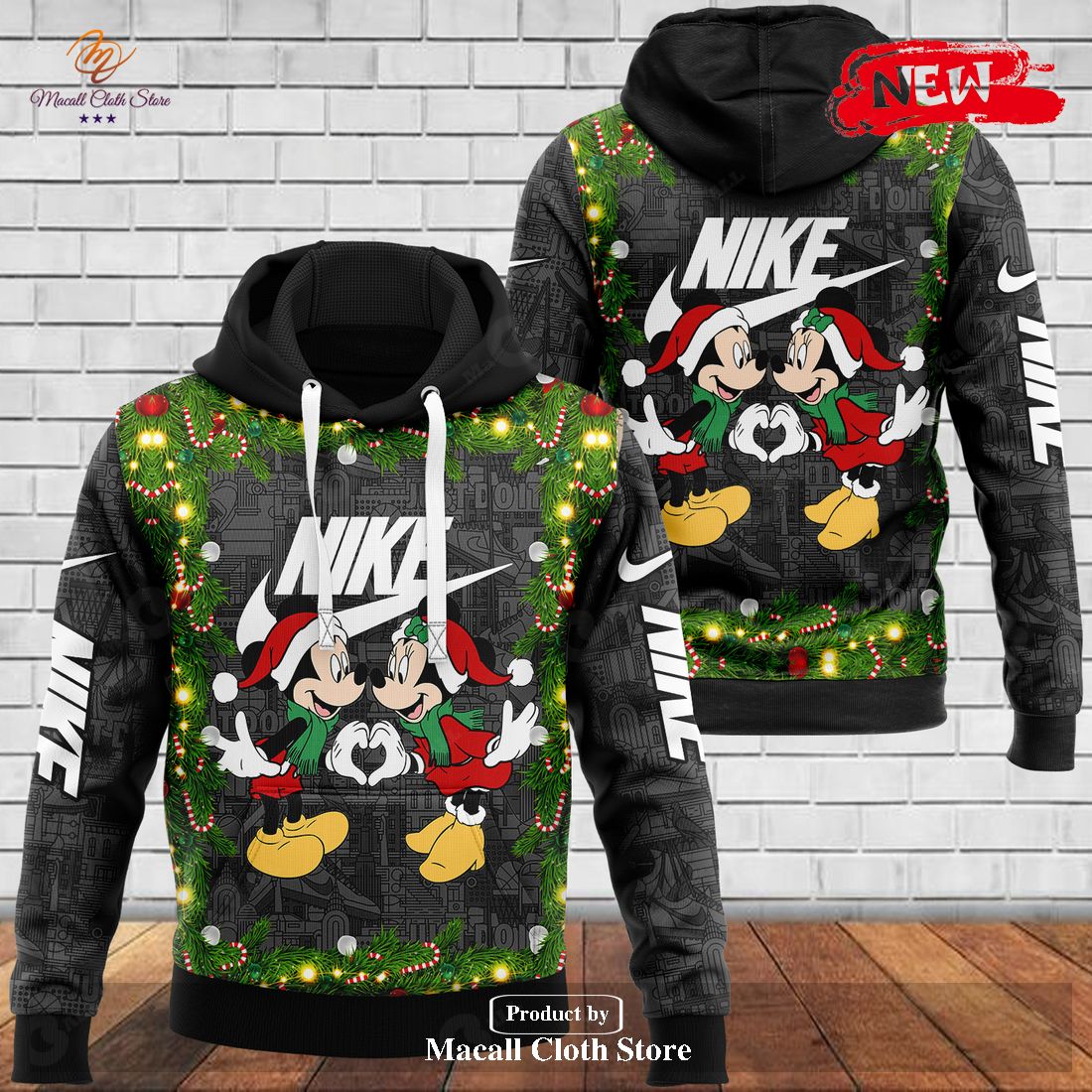Nike x Mickey Couple Fashion Luxury US Hoodie Sweatshirt 3D And Pants
