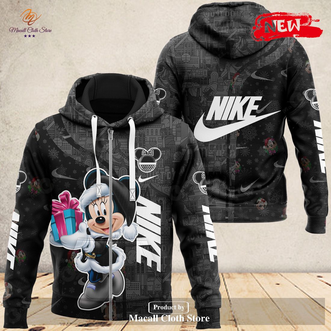 Nike x Mickey Mouse Gift Black Fashion Luxury US Hoodie Sweatshirt 3D And Pants