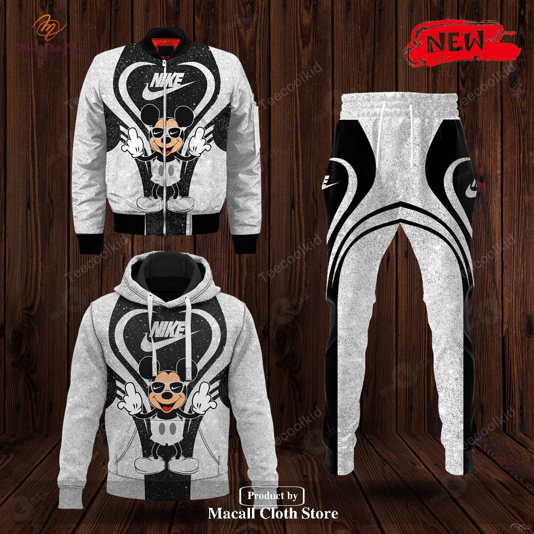 Nike x Mickey Mouse Players Fashion Luxury Design Hoodie Sweatshirt 3D And Pants
