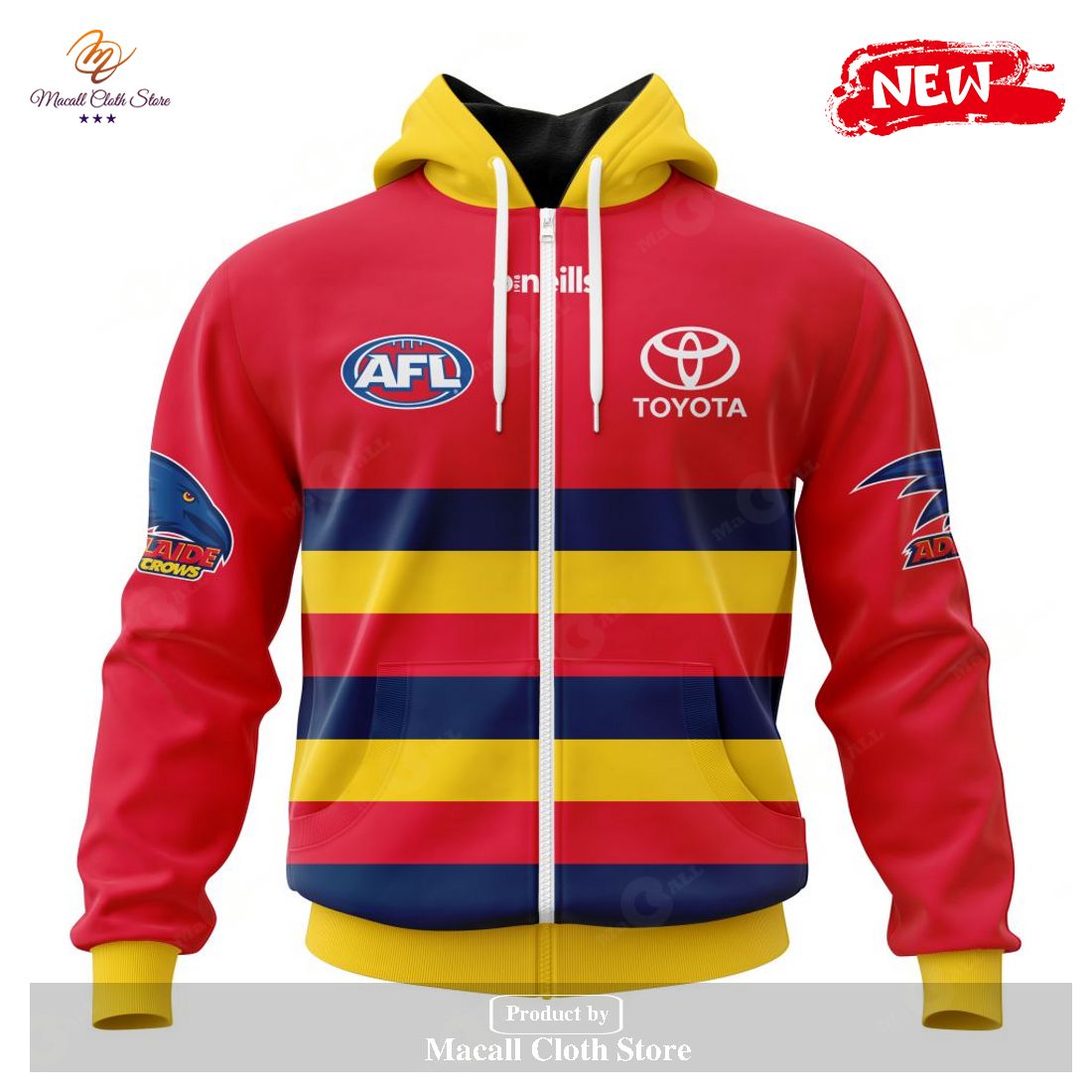 [NEW] Personalized AFL Adelaide Crows Clash Kits 2023 Hoodie Sweatshirt 3D