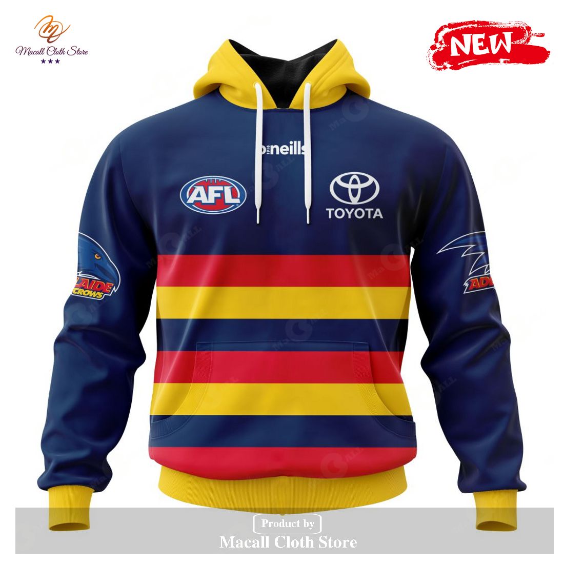 [NEW] Personalized AFL Adelaide Crows Home Kits 2023 Hoodie Sweatshirt 3D