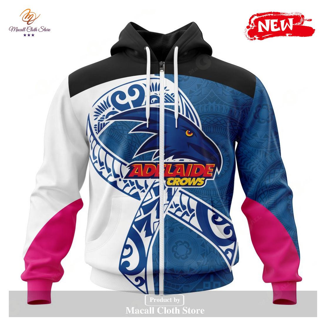 [NEW] Personalized AFL Adelaide Football Club – Specialized Kits Samoa Fight Cancer Hoodie Sweatshirt 3D