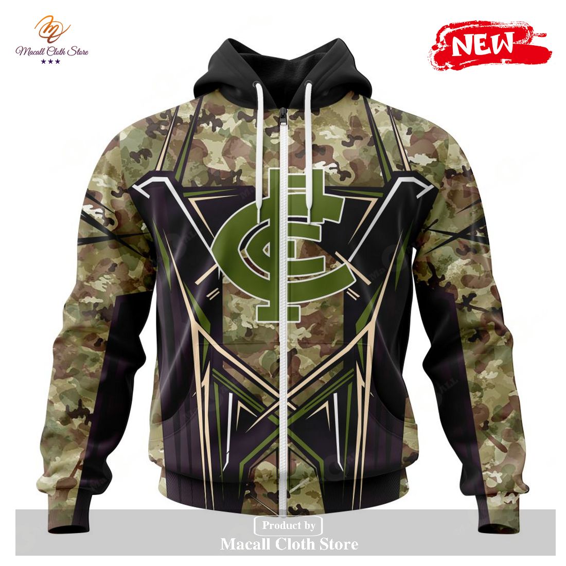 [NEW] Personalized AFL Carlton Football Club Special Camo Color Design Hoodie Sweatshirt 3D