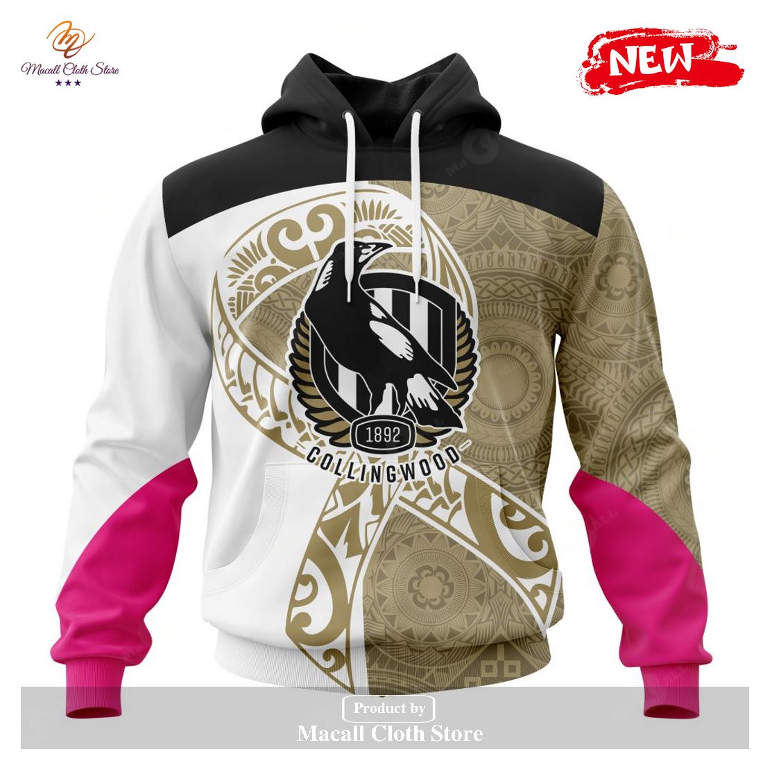 [NEW] Personalized AFL Collingwood Football Club – Specialized Kits Samoa Fight Cancer Hoodie Sweatshirt 3D