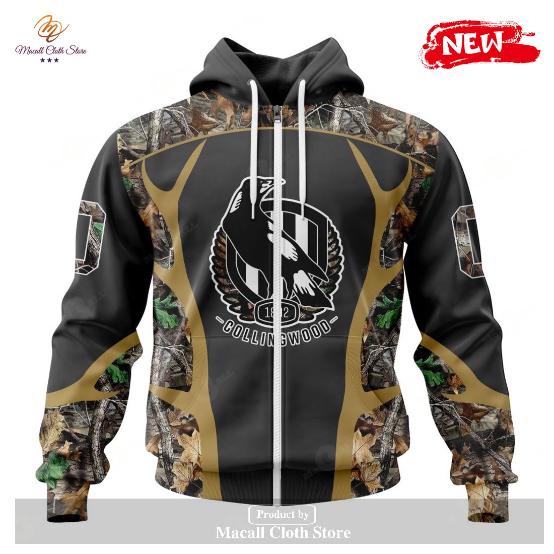 [NEW] Personalized AFL Collingwood Football Club Special Camo Hunting Design Hoodie Sweatshirt 3D