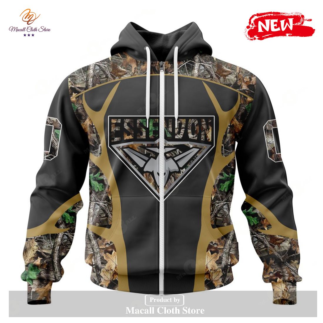 [NEW] Personalized AFL Essendon Football Club Special Camo Hunting Design Hoodie Sweatshirt 3D