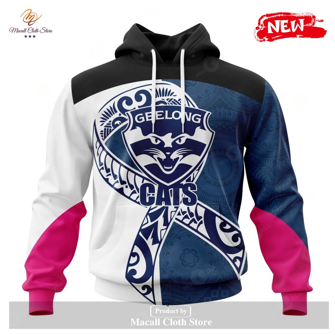 [NEW] Personalized AFL Geelong Football Club – Specialized Kits Samoa Fight Cancer Hoodie Sweatshirt 3D