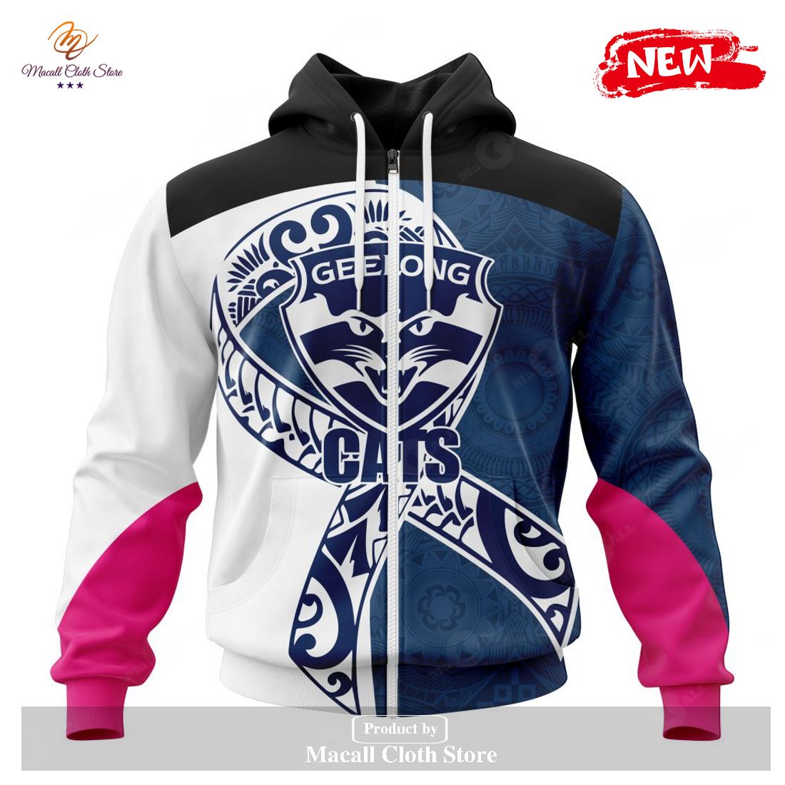[NEW] Personalized AFL Geelong Football Club – Specialized Kits Samoa Fight Cancer Hoodie Sweatshirt 3D
