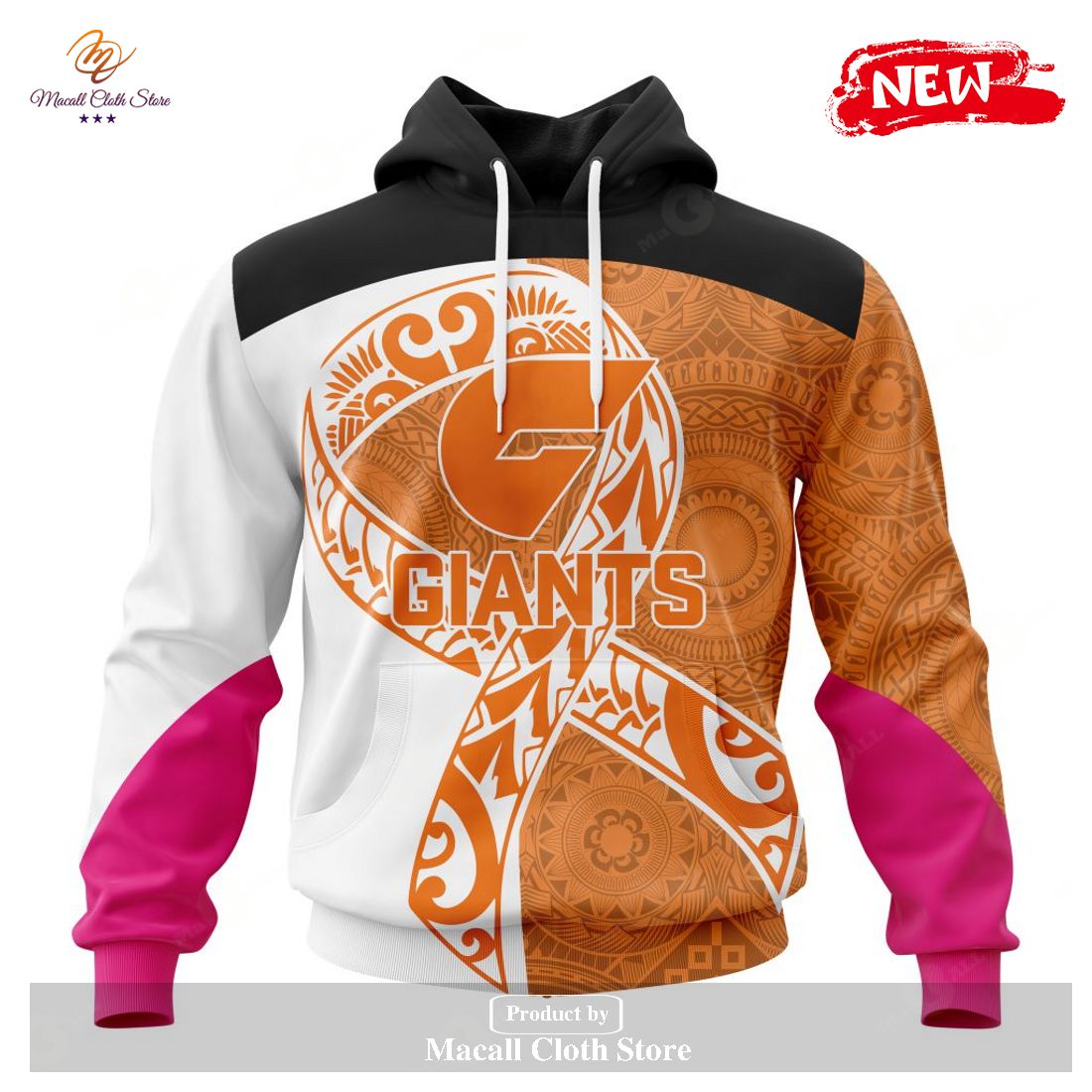 [NEW] Personalized AFL Greater Western Sydney Giants – Specialized Kits Samoa Fight Cancer Hoodie Sweatshirt 3D