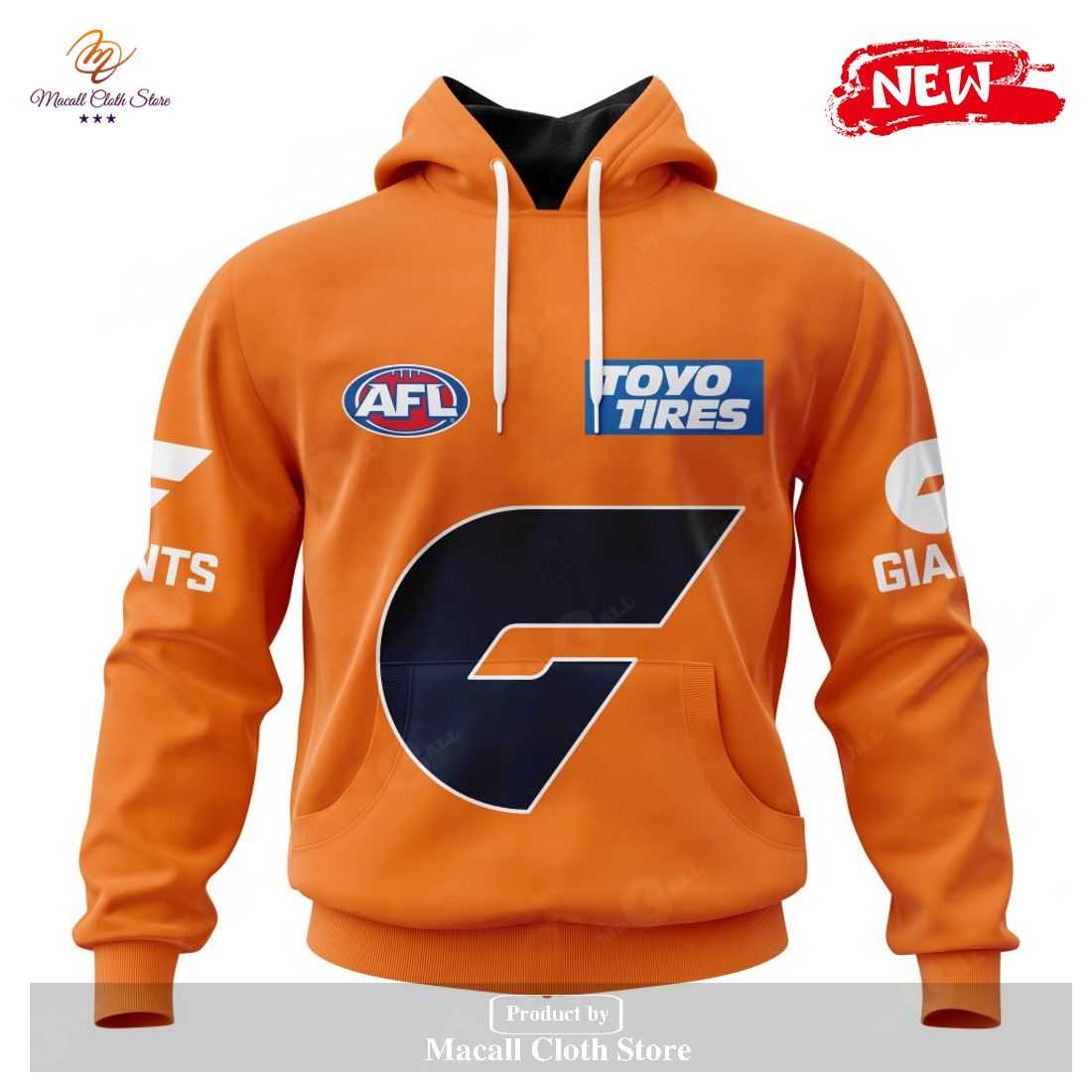 [NEW] Personalized AFL Greater Western Sydney Giants Away Kits 2023 Hoodie Sweatshirt 3D