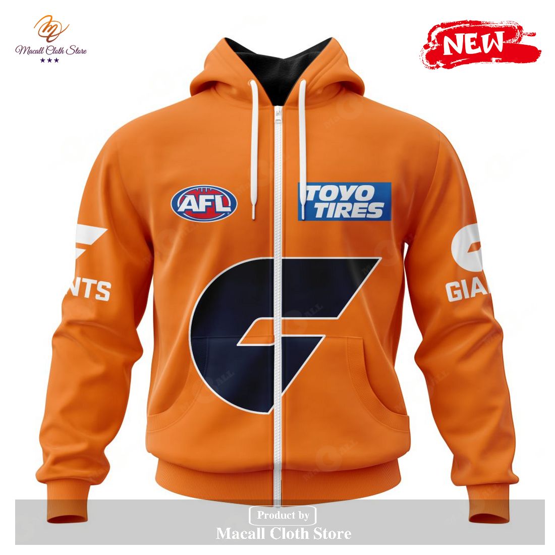 [NEW] Personalized AFL Greater Western Sydney Giants Away Kits 2023 Hoodie Sweatshirt 3D