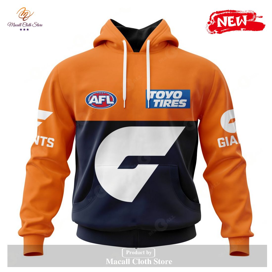 [NEW] Personalized AFL Greater Western Sydney Giants Home Kits 2023 Hoodie Sweatshirt 3D