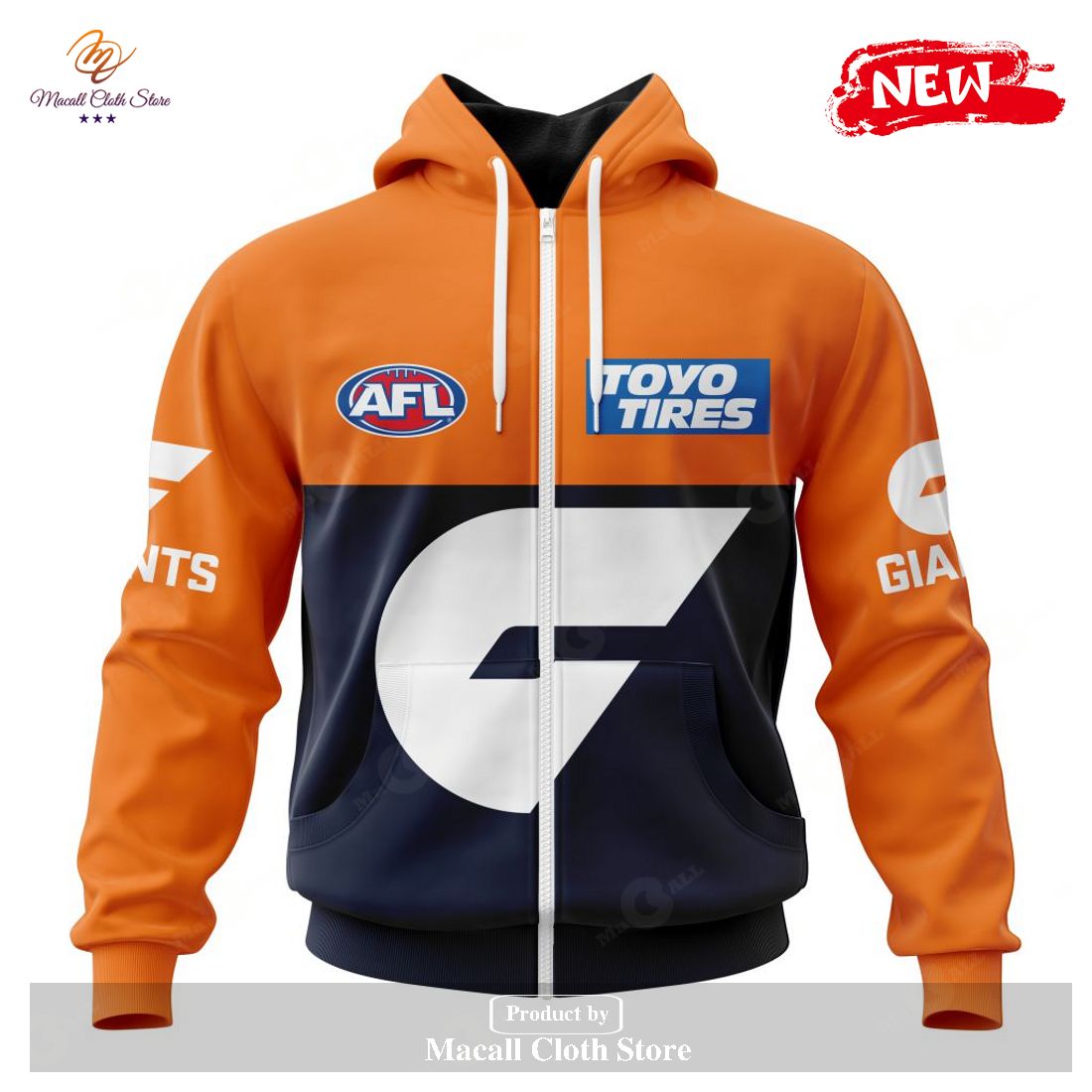 [NEW] Personalized AFL Greater Western Sydney Giants Home Kits 2023 Hoodie Sweatshirt 3D