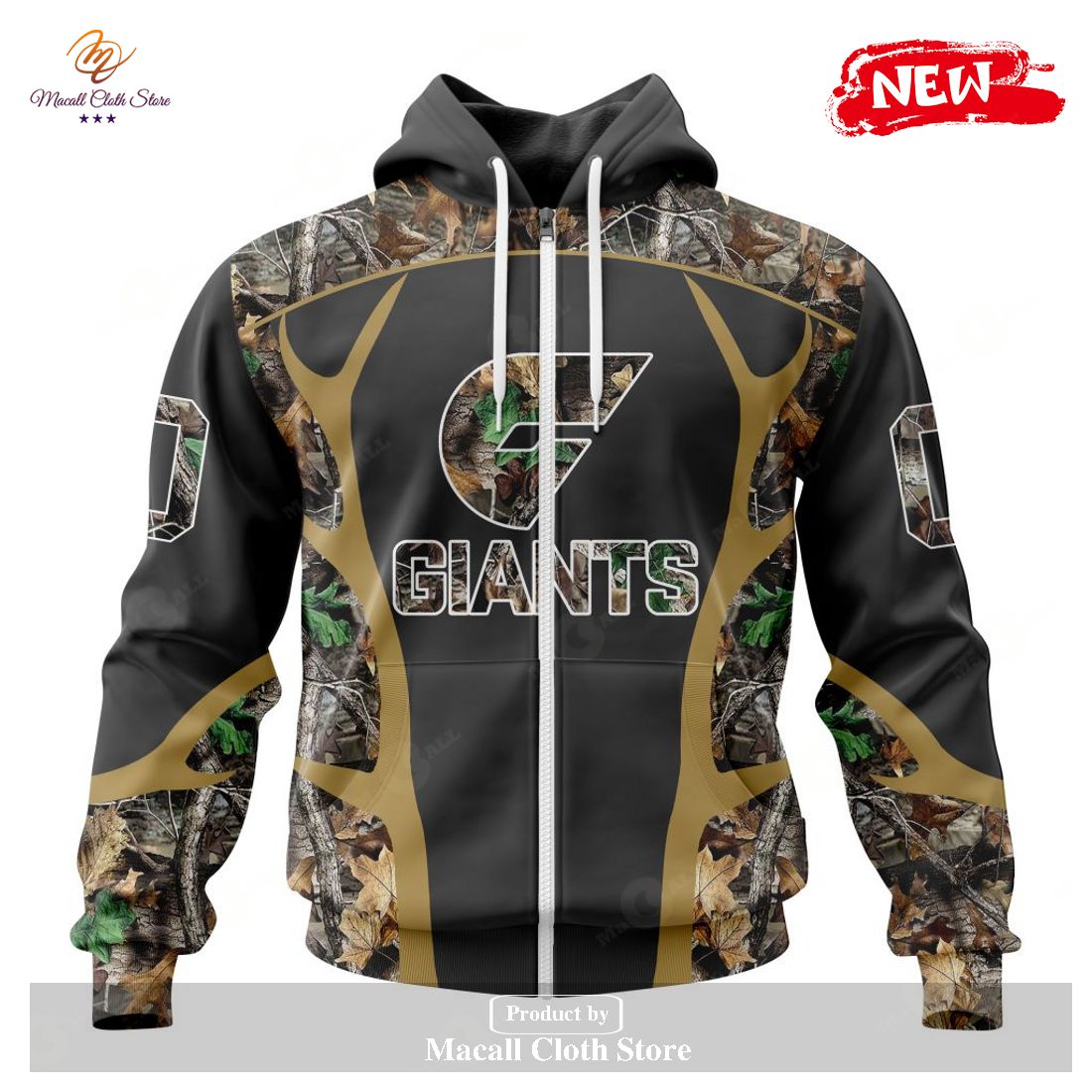 [NEW] Personalized AFL Greater Western Sydney Giants Special Camo Hunting Design Hoodie Sweatshirt 3D