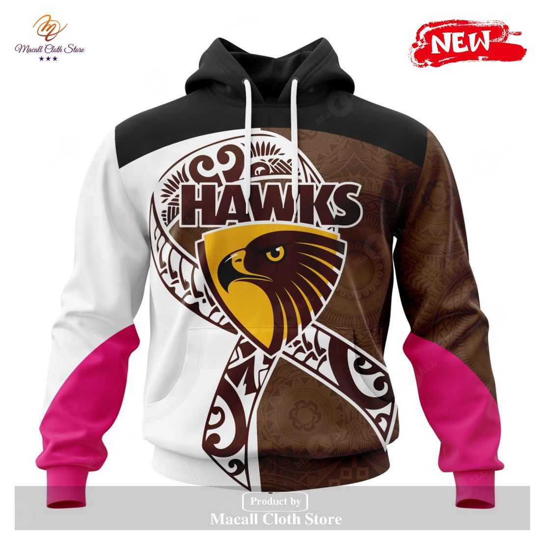 [NEW] Personalized AFL Hawthorn Football Club – Specialized Kits Samoa Fight Cancer Hoodie Sweatshirt 3D