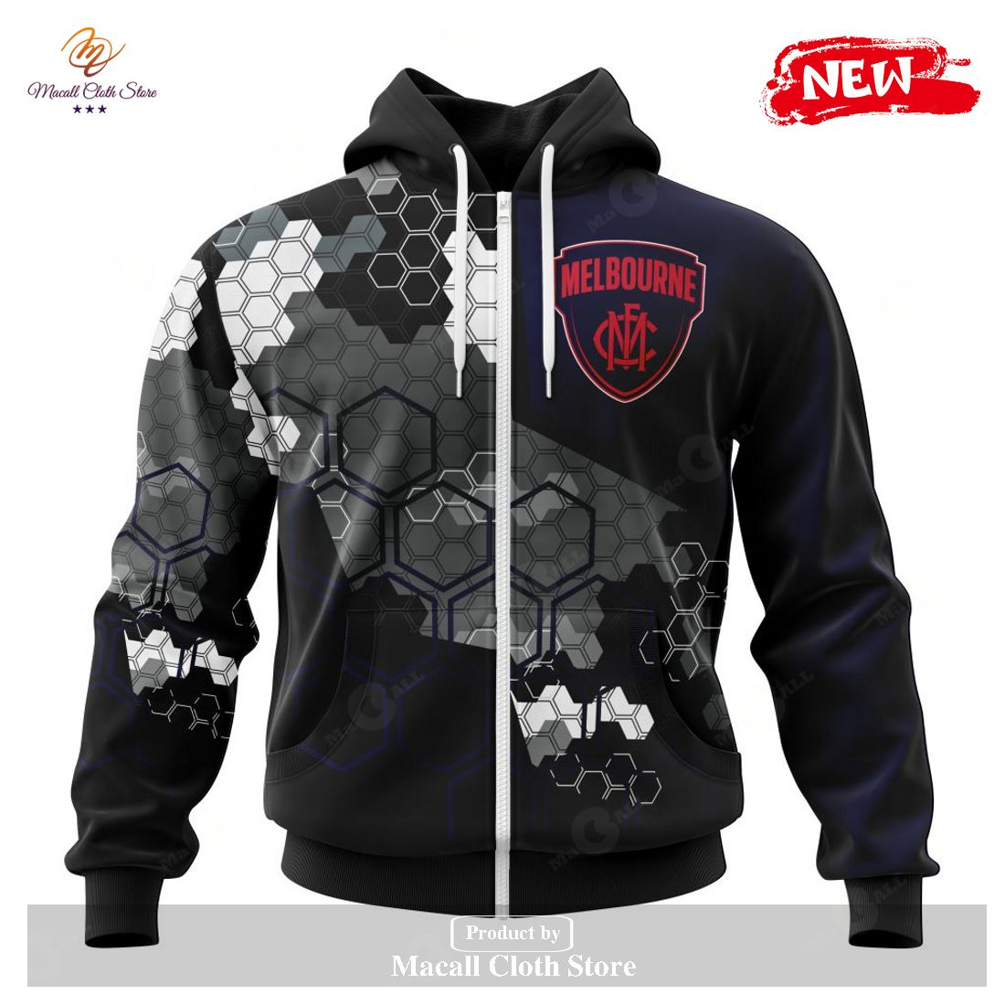 [NEW] Personalized AFL Melbourne Football Club Special Motocross Concept Hoodie Sweatshirt 3D
