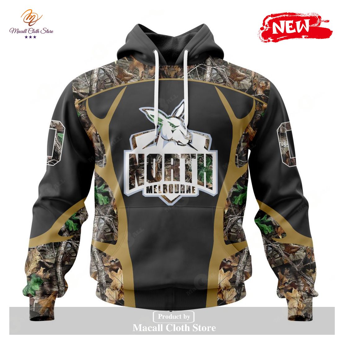 [NEW] Personalized AFL North Melbourne Football Club Special Camo Hunting Design Hoodie Sweatshirt 3D