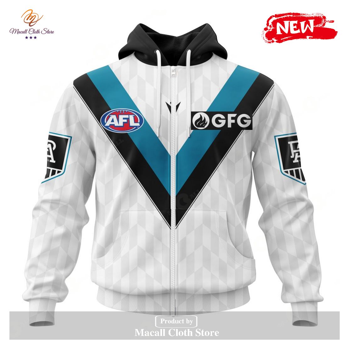 [NEW] Personalized AFL Port Adelaide Football Club Clash Kits 2023 Hoodie Sweatshirt 3D