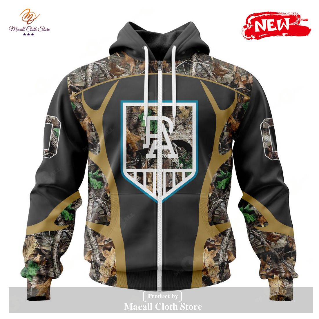 [NEW] Personalized AFL Port Adelaide Football Club Special Camo Hunting Design Hoodie Sweatshirt 3D