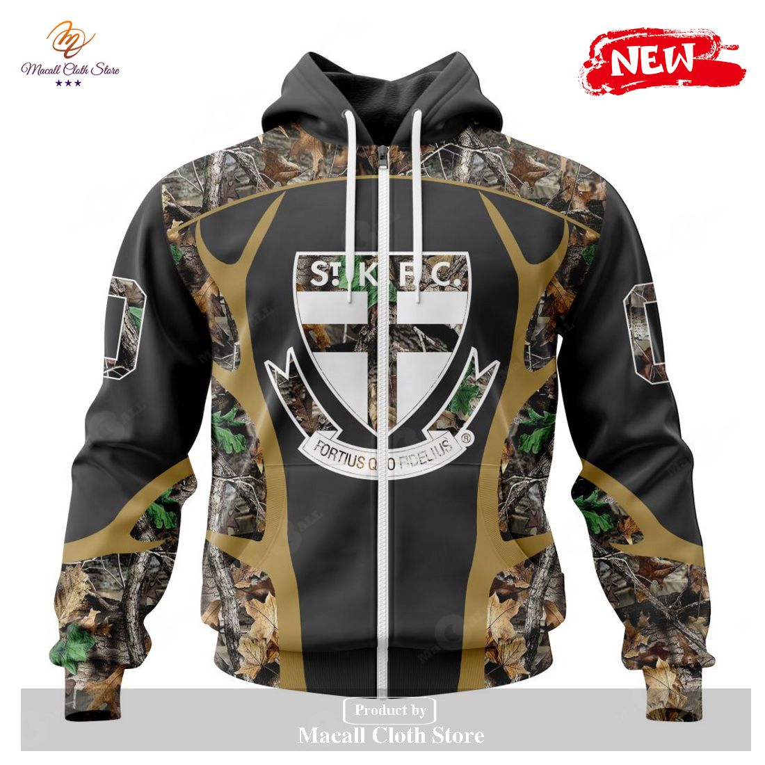 [NEW] Personalized AFL St Kilda Football Club Special Camo Hunting Design Hoodie Sweatshirt 3D