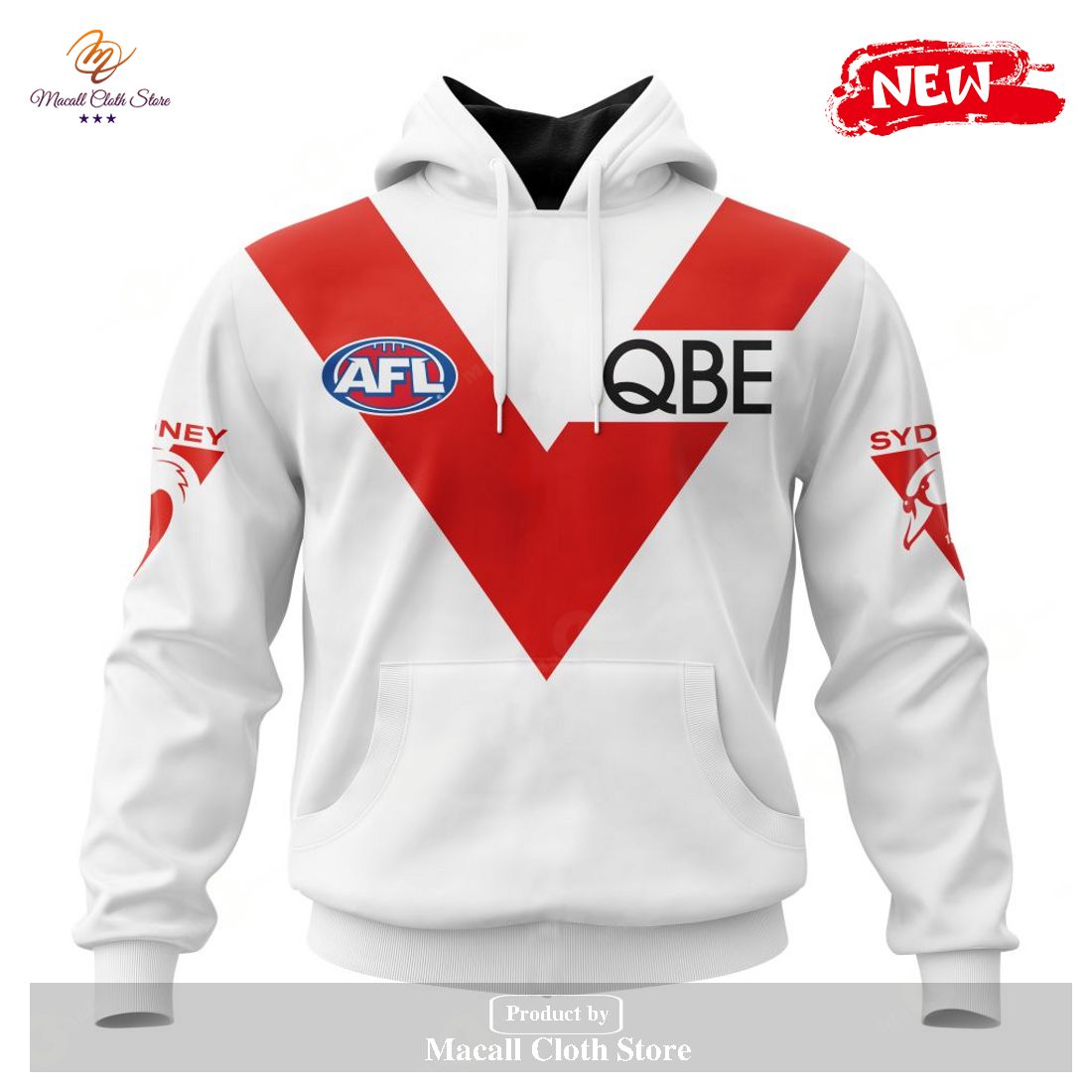 [NEW] Personalized AFL Sydney Swans Heritage Kits 2023 Hoodie Sweatshirt 3D