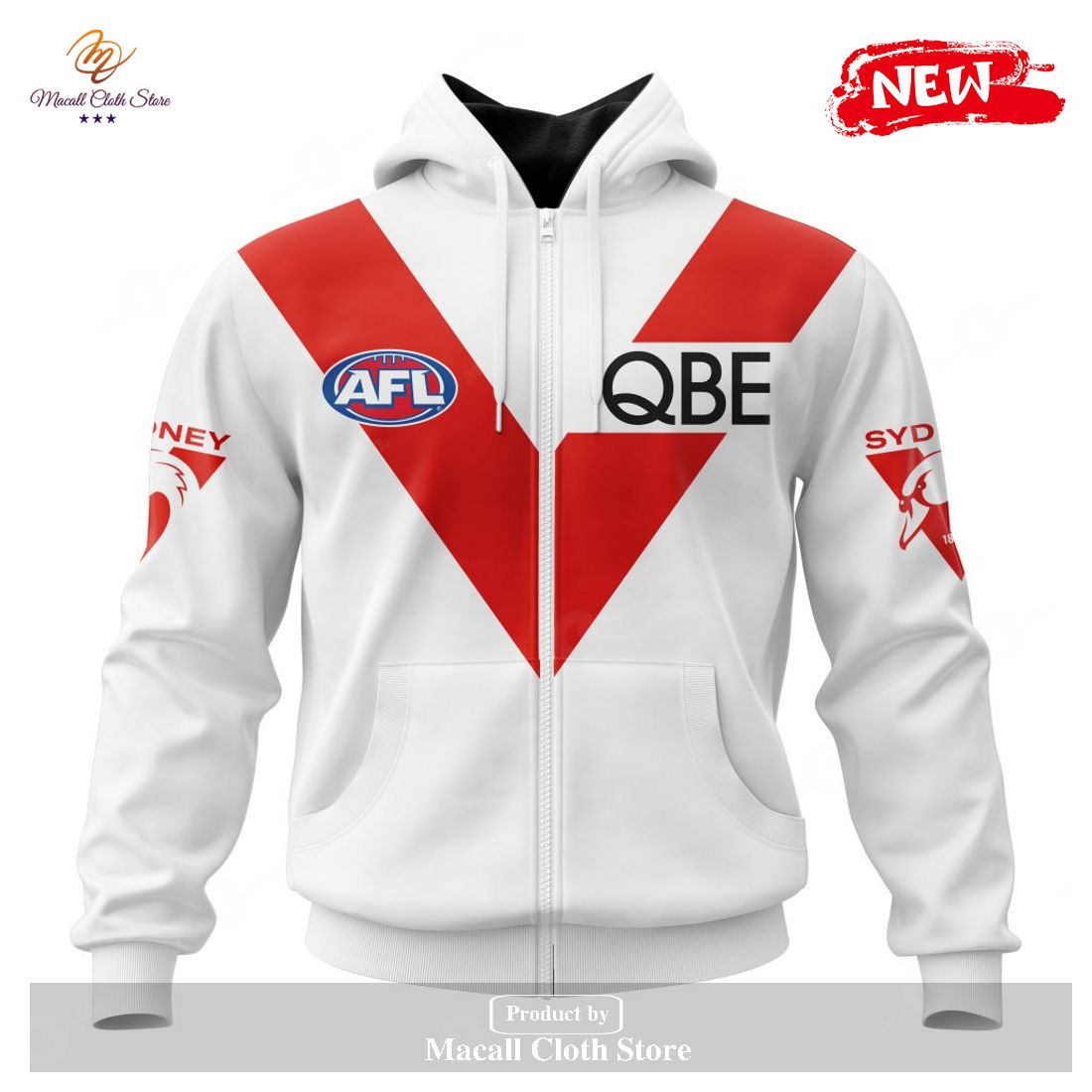 [NEW] Personalized AFL Sydney Swans Heritage Kits 2023 Hoodie Sweatshirt 3D