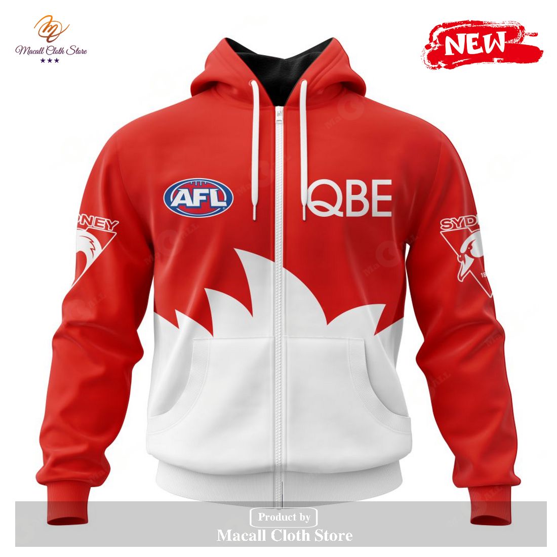 [NEW] Personalized AFL Sydney Swans Home Kits 2023 Hoodie Sweatshirt 3D