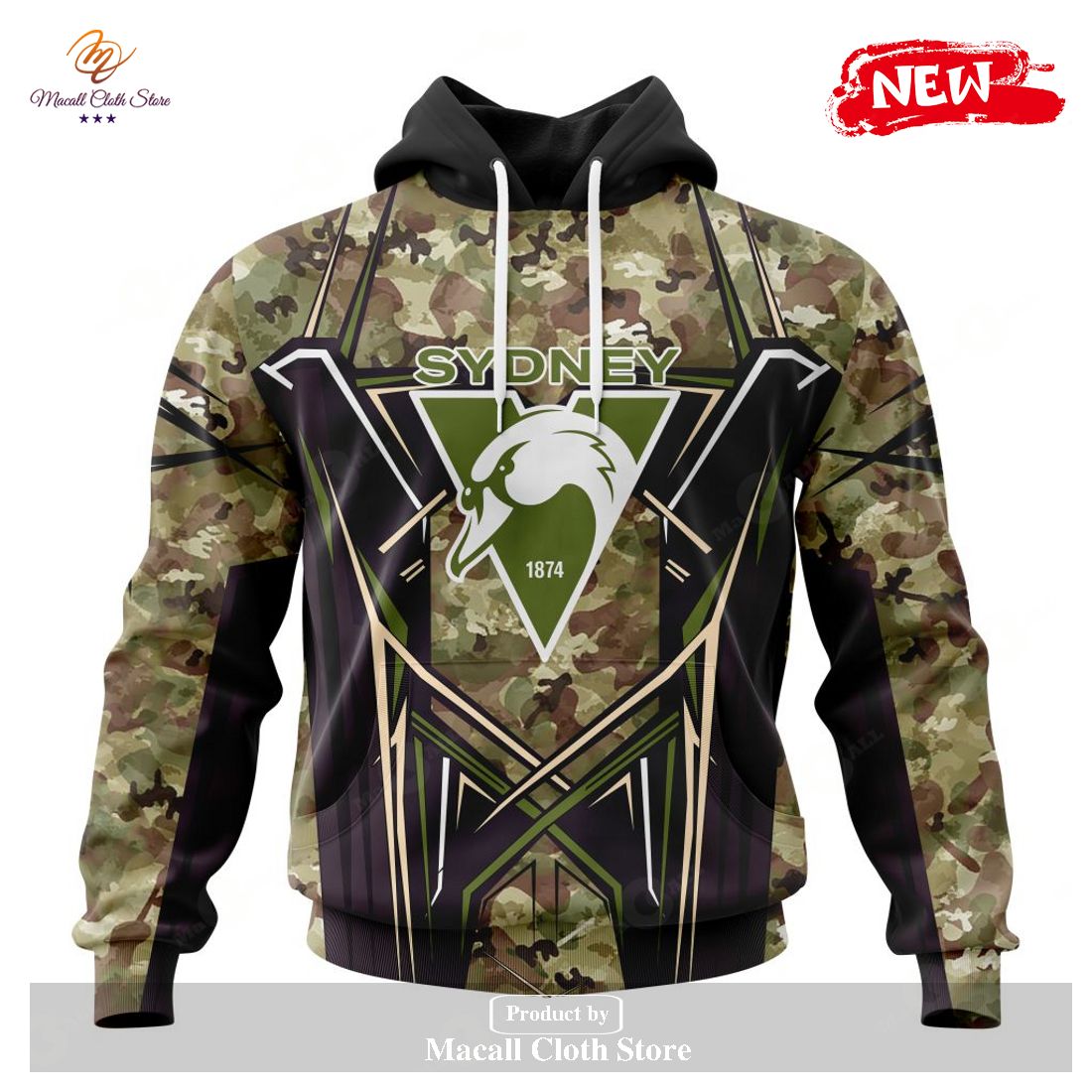 [new] Personalized Afl Sydney Swans Special Camo Color Design Hoodie 