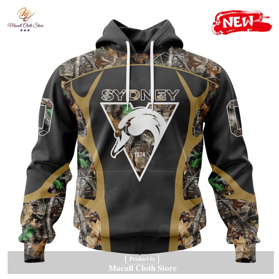 [NEW] Personalized AFL Sydney Swans Special Camo Hunting Design Hoodie Sweatshirt 3D