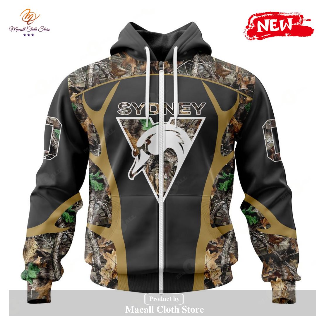 [NEW] Personalized AFL Sydney Swans Special Camo Hunting Design Hoodie Sweatshirt 3D