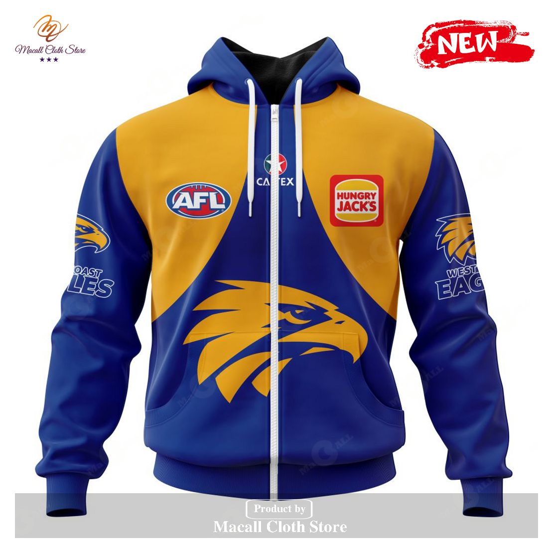 [NEW] Personalized AFL West Coast Eagles Home Kits 2023 Hoodie Sweatshirt 3D